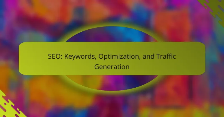 SEO: Keywords, Optimization, and Traffic Generation