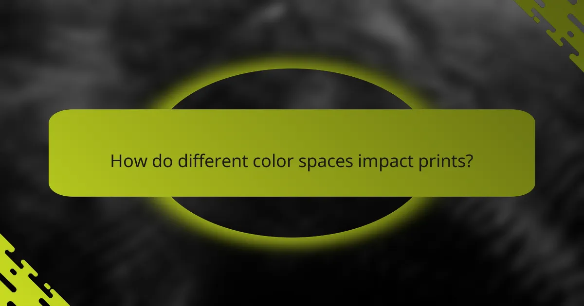How do different color spaces impact prints?