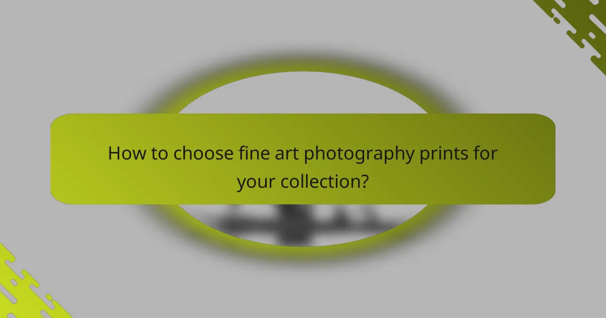 How to choose fine art photography prints for your collection?