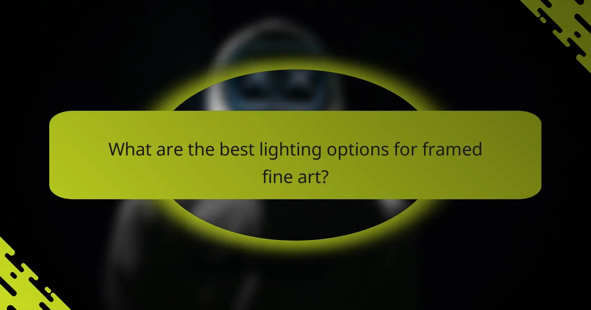 What are the best lighting options for framed fine art?