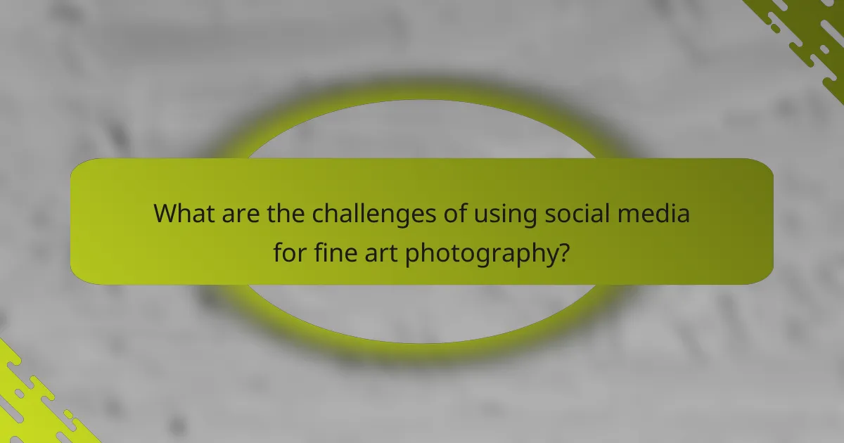 What are the challenges of using social media for fine art photography?