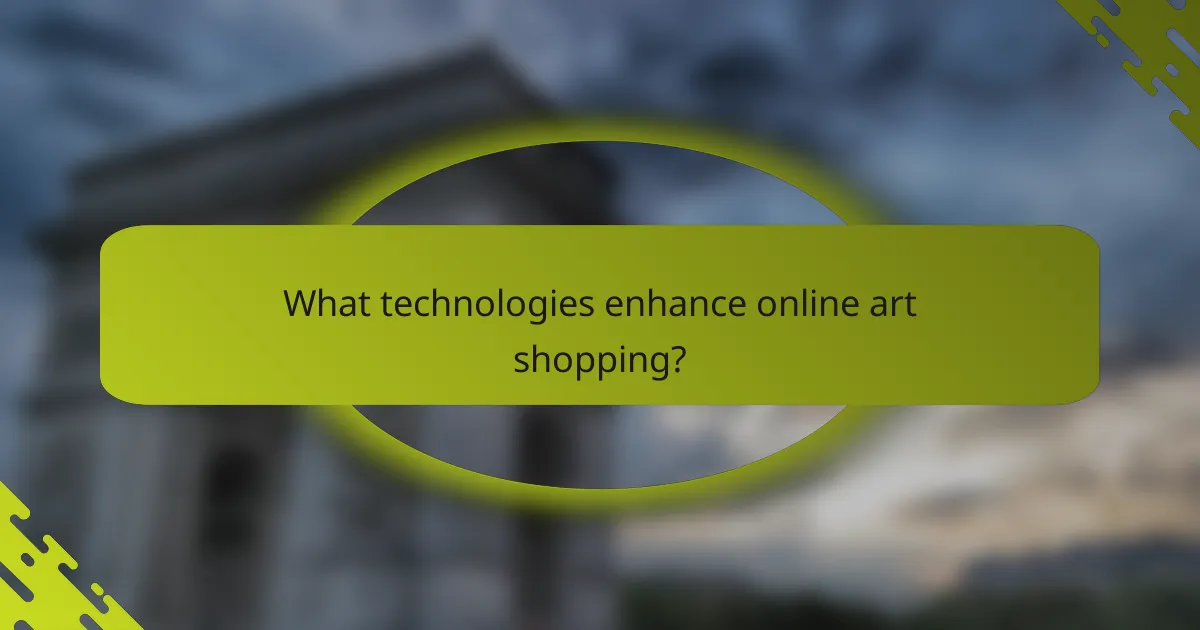 What technologies enhance online art shopping?