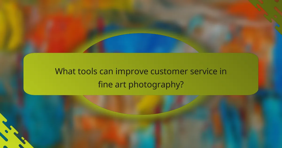 What tools can improve customer service in fine art photography?